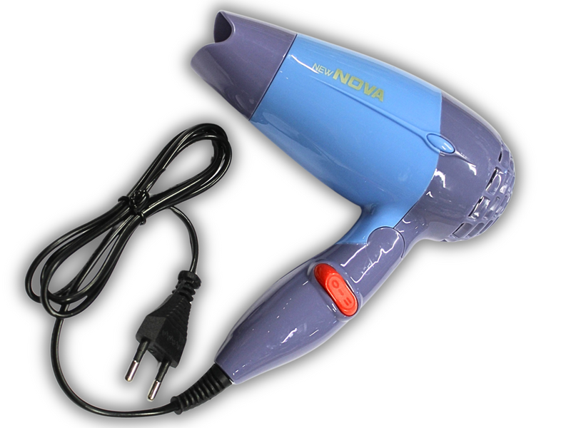 Фен дорожній розкладний для волосся з насадкою NOVA NV-662/1000W/13см/17см 4820001002755 фото