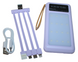 Power Bank Viaking Y158 10000 мАг портативний акумулятор з прожекторною панеллю та 4 кабелями Бузковий 4820001002750 фото