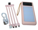 Power Bank Viaking Y158 10000 мАг портативний акумулятор з прожекторною панеллю та 4 кабелями Персиковий 4820001002750 фото