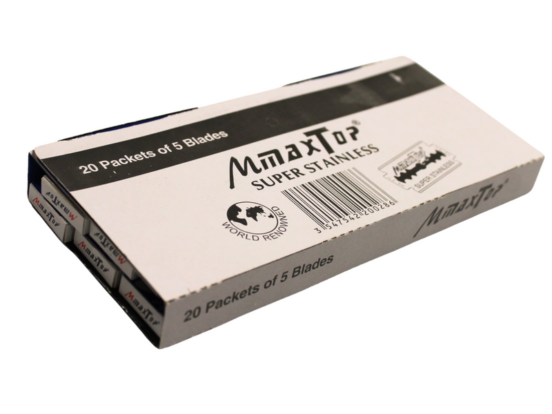 Лезвия MaxTop из нержавеющей стали на планшете 100шт/20 коробок 4820001002918 фото