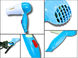 Фен дорожный раскладной для волос NOVA NV-1290/1000W/16см/18см 4820000000763 фото 9