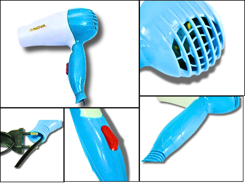 Фен дорожный раскладной для волос NOVA NV-1290/1000W/16см/18см 4820000000763 фото