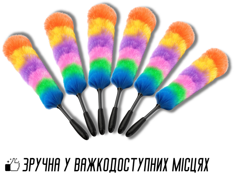 Пылесборник/метла для пыли с пластиковой ручкой 69см/80грамм 4820001002226 фото