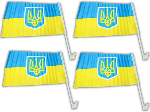 Прапор автомобільний двосторонній UKRAINE 30х45см 4820000000932 фото