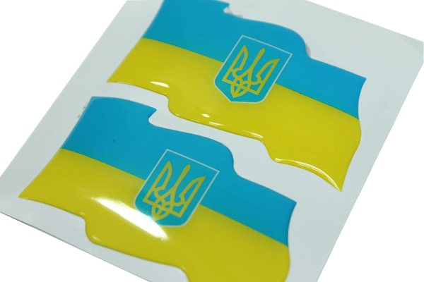 Наклейка рельефная Флаг Украины 8х4см/2шт 4820000000936 фото