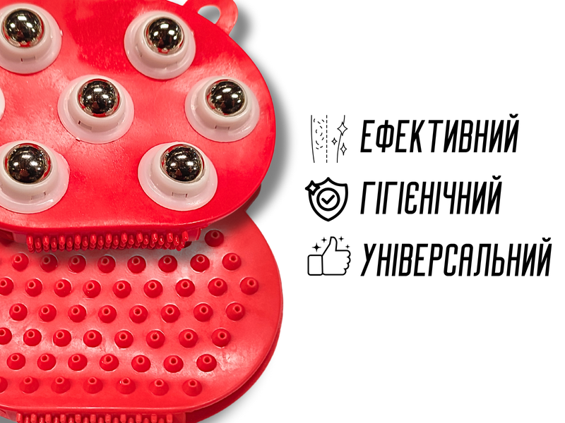 Массажер силиконовый антицеллюлитный с металлическими вставками&nbsp;10х15см Синий 4820001001667 фото