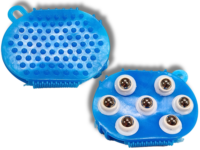 Массажер силиконовый антицеллюлитный с металлическими вставками&nbsp;10х15см Синий 4820001001667 фото