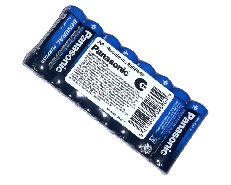 Батарейка пальчикова Panasonic R6BE/AA/1.5V 1шт 4820001002244 фото