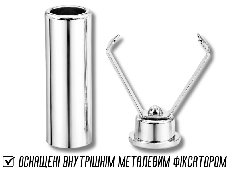 Наконечники для шнурков с фиксатором металлические 2 см х 7 мм Серебряный 4820001003062 фото