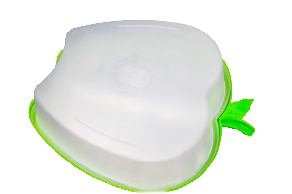 Терка с контейнером Яблоко разные цвета 15х17х4см Голубой 4820001001229 фото
