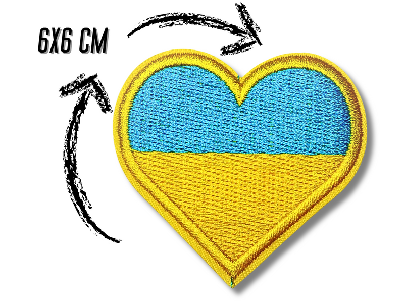 Аппликация для одежды нашивка Сердце Флаг Украины №2/6х6см 4820001002848 фото
