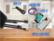 Power Bank Viaking Y158 10000 мАч портативный аккумулятор с прожекторной панелью и 4 кабелями Черный 4820001002750 фото 6