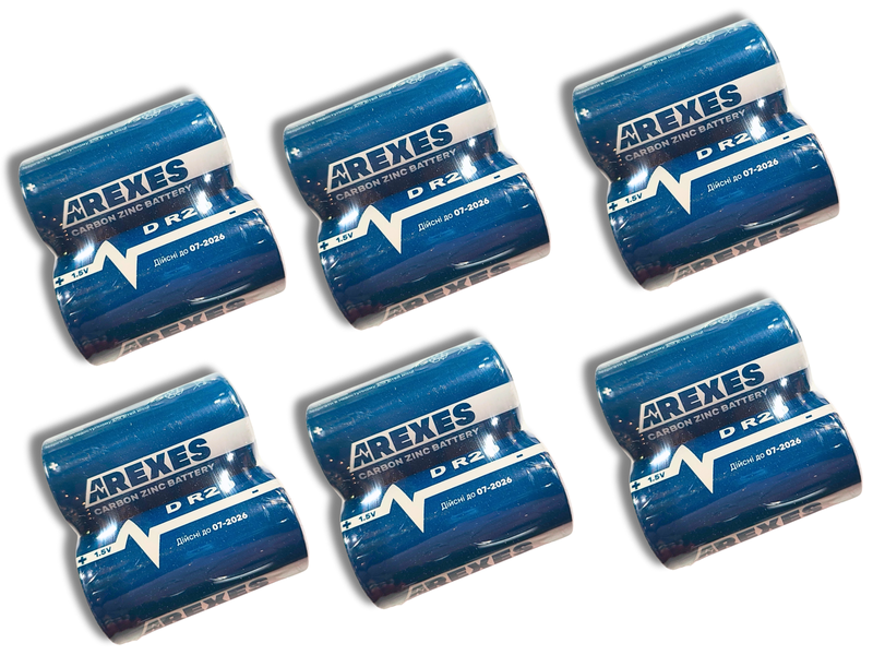 Батарейки AREXES D R20 Карбон-Цинк, 1.5V, 3,42&times;6,15см/2шт 4820001002981 фото