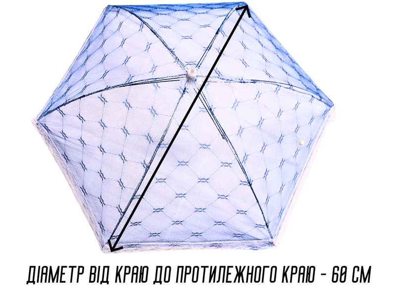 Антимоскитная сетка зонтик на стол для защиты пищи от насекомых 23 х 60 см Розовый 4820001002944 фото