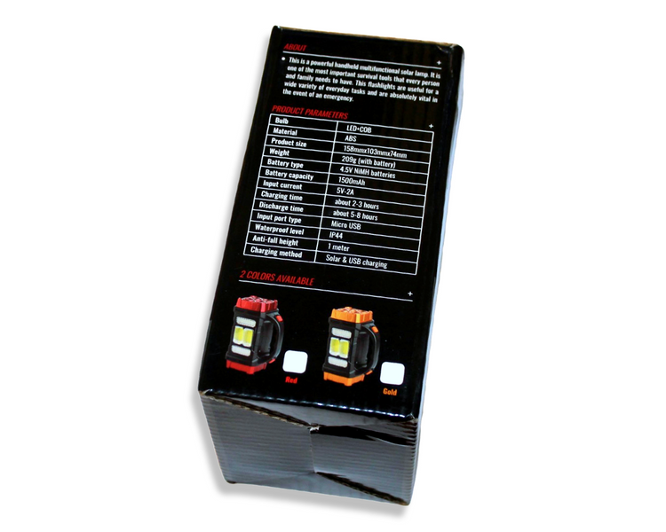 Фонарь HB-2678 ручной переносной на солнечной батарее PowerBank/USB/25W/15.5см/7см 4820001002744 фото