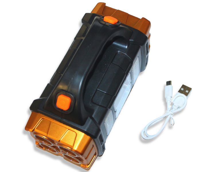 Фонарь HB-2678 ручной переносной на солнечной батарее PowerBank/USB/25W/15.5см/7см 4820001002744 фото