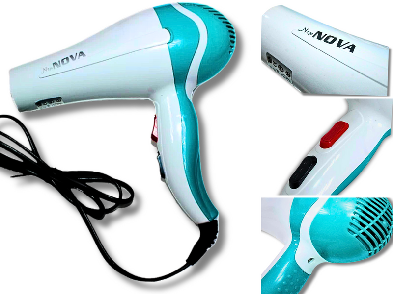 Фен для волос 2 режима нагрева и скорости NOVA NV-9018 /1500W/21см/20см 4820000001098 фото