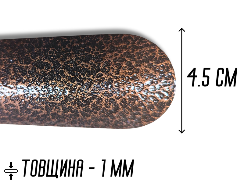 Рожок взуттєвий металевий коричневий 40х4.5см/1мм 4820001002980 фото