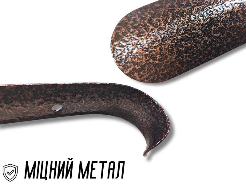 Рожок взуттєвий металевий коричневий 40х4.5см/1мм 4820001002980 фото