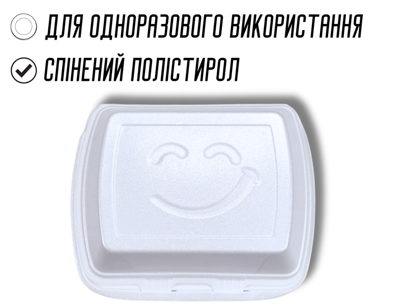 Ланч-бокс одноразовий на два відділи 40х25х4.5см 4820001003003 фото