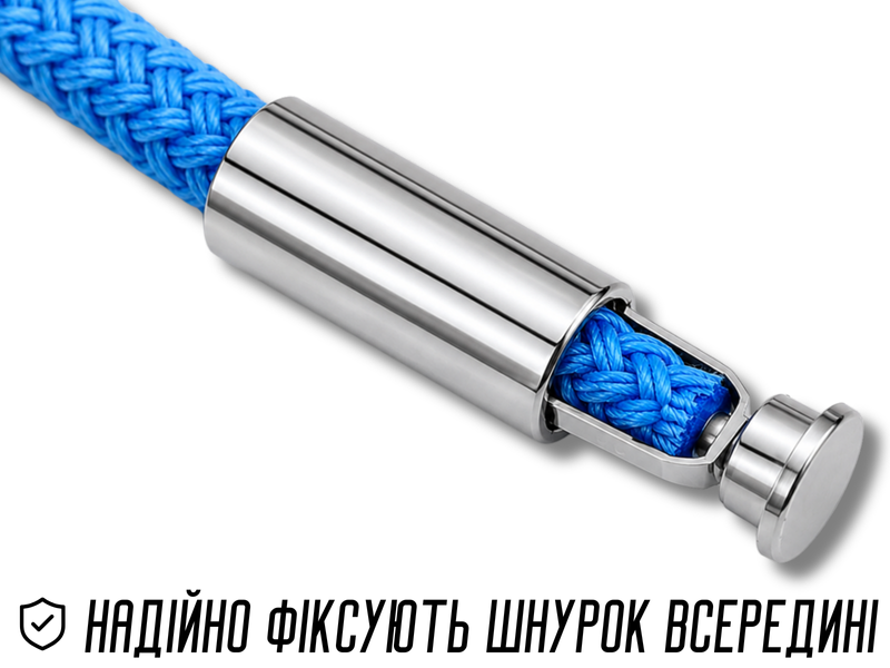 Наконечники для шнурків із фіксатором металеві 2 см х 7 мм Сталевий 4820001003062 фото