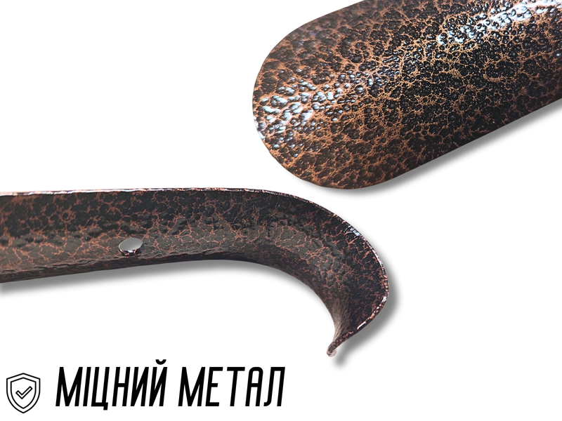 Рожок взуттєвий металевий коричневий 80х4.5см/2мм 4820001002978 фото
