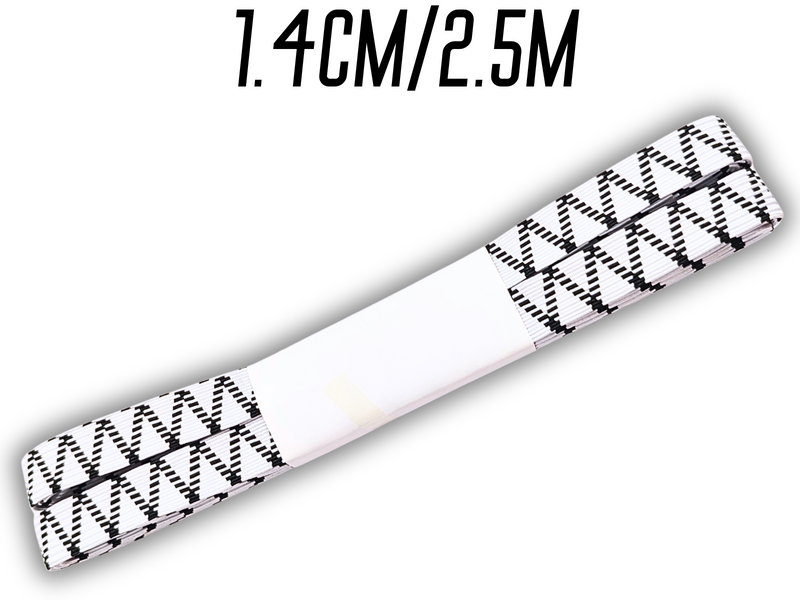 Гумка білизняна чорно-біла Зіг-Заг 1.4см/2.5м 4820001002973 фото