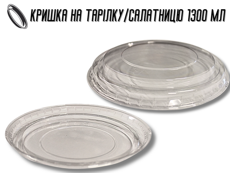 Кришка для одноразвого посуду пластикова 1300мл/19,5см 4820001002894 фото