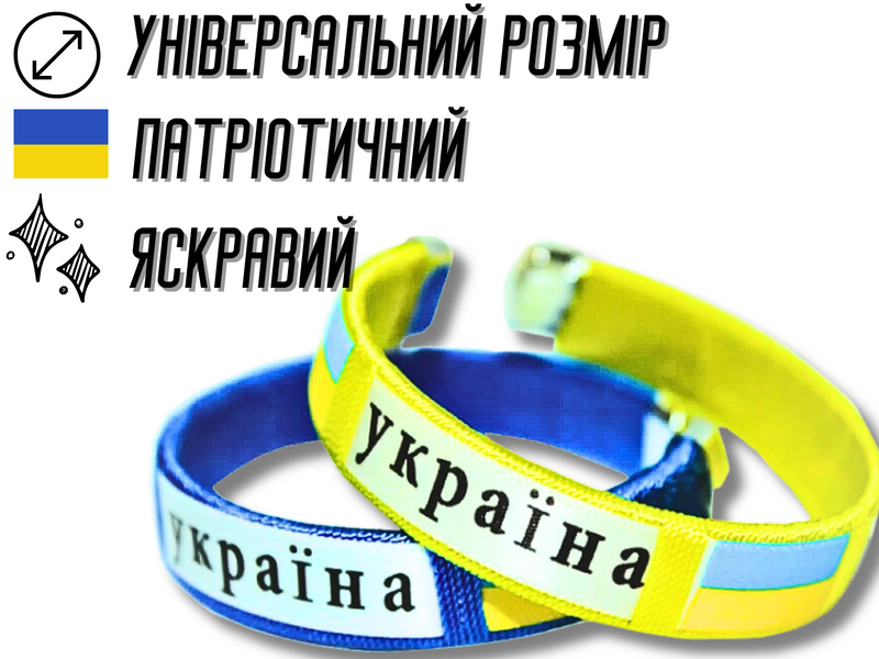 Браслет універсальний розмір УКРАЇНА Синій 4820000000929 фото