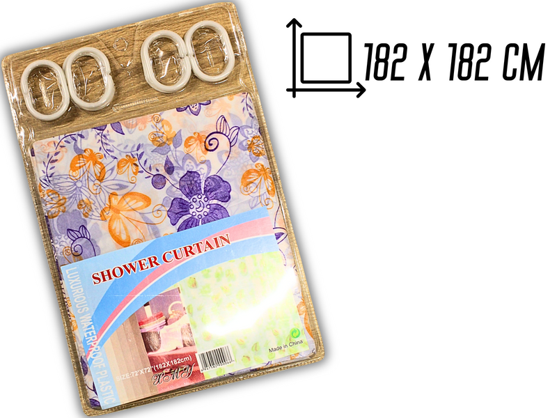 Занавеска/шторка для душа 182х182см Цветы 4820000001100 фото
