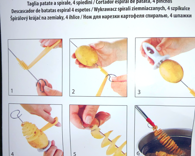 Спиральная картофелерезка с запасными вертелями металлическая 24см 4820001002210 фото
