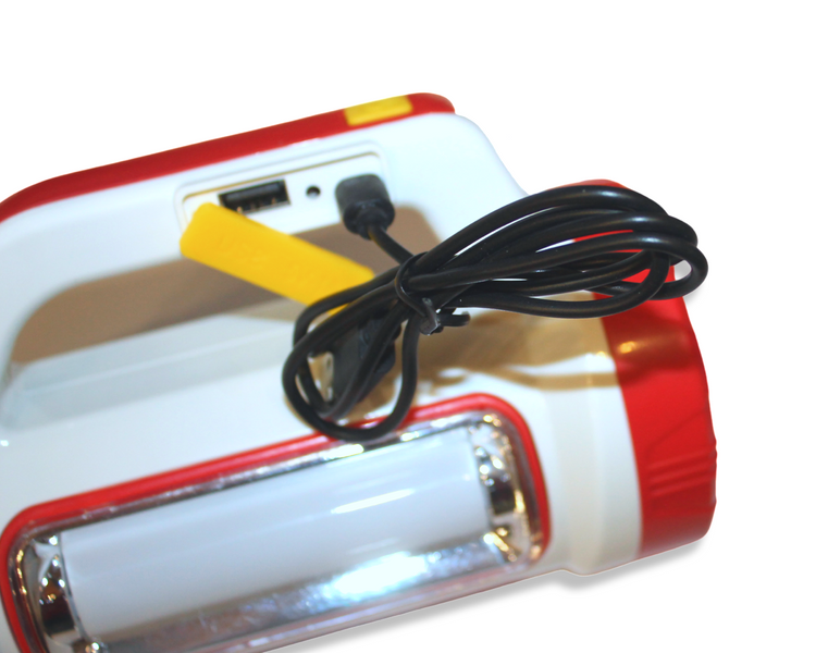 Ліхтар D-5158 ручний переносний на сонячній батареї PowerBank/USB/15Вт/18см/7.5см/3Вт/15Вт 4820001002743 фото