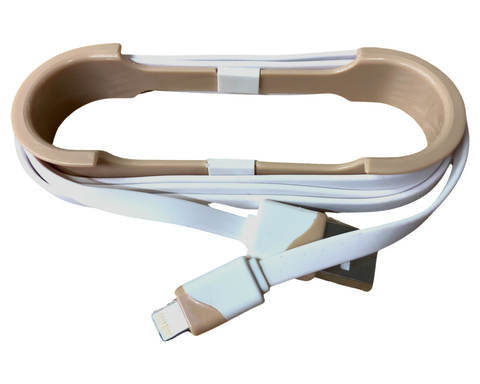 Кабель для заряджання та синхронізації плаский Lightning з USB 3.0/1м Бежевий 4820001001257 фото
