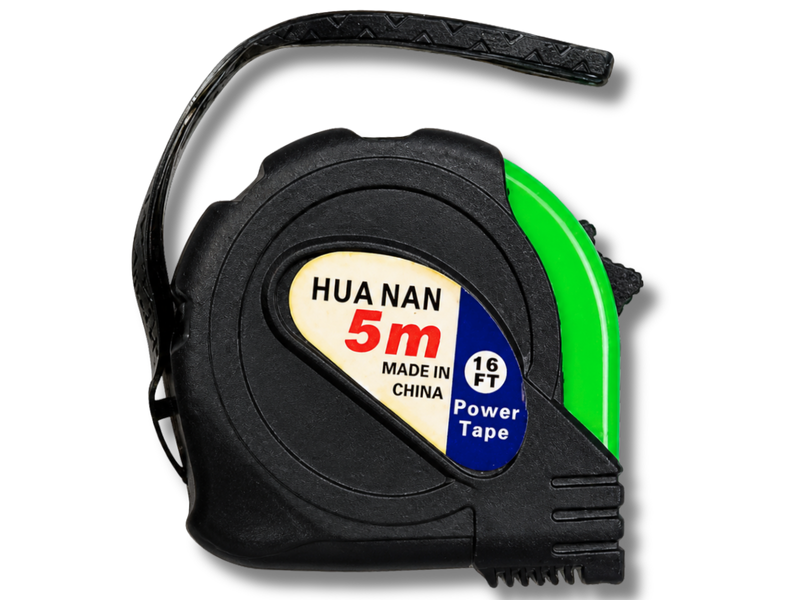 Рулетка измерительная с фиксатором Huanan 5м/70х70х30мм Розовый 4820001003041 фото