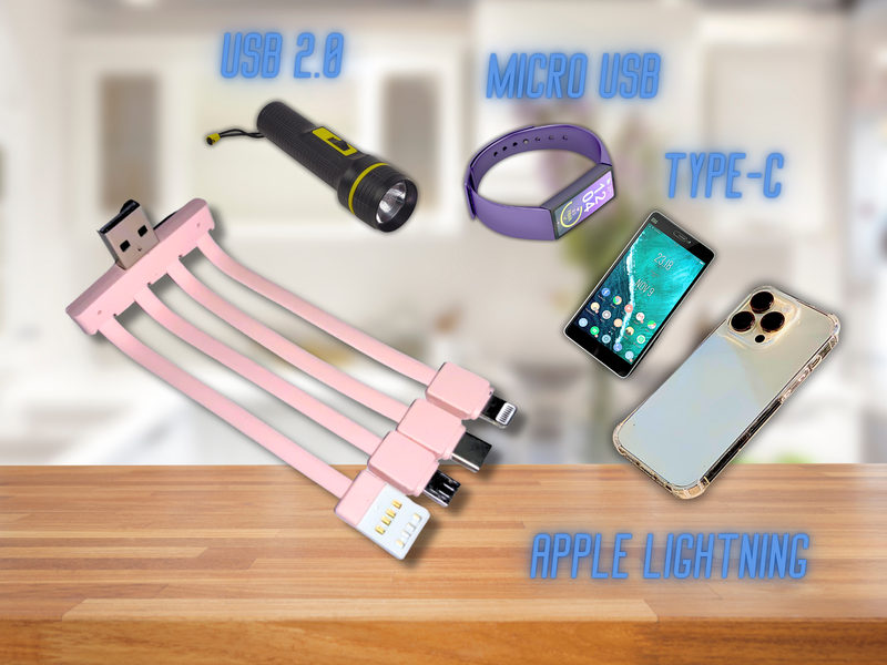 Power Bank Viaking Y148 10000 мАг портативний акумулятор зі світлодіодним дисплеєм ліхтариком та 4 кабелями Чорний 4820001002749 фото