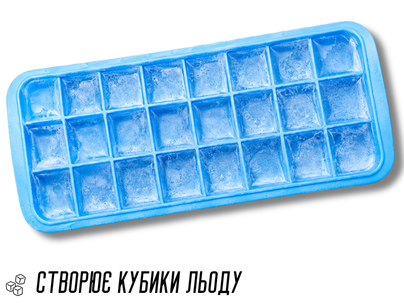 Форма для льоду силіконова на 24 осередки 24х9,5х2,5см Рожевий 4820001003058 фото