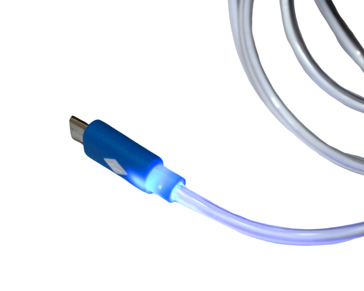 Кабель USB to micro USB с подсветкой наконечников 1м Зеленый 4820000000940 фото