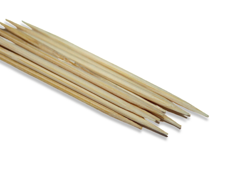 Зубочистки бамбуковые двусторонние в пакете 100шт 4820001001636 фото