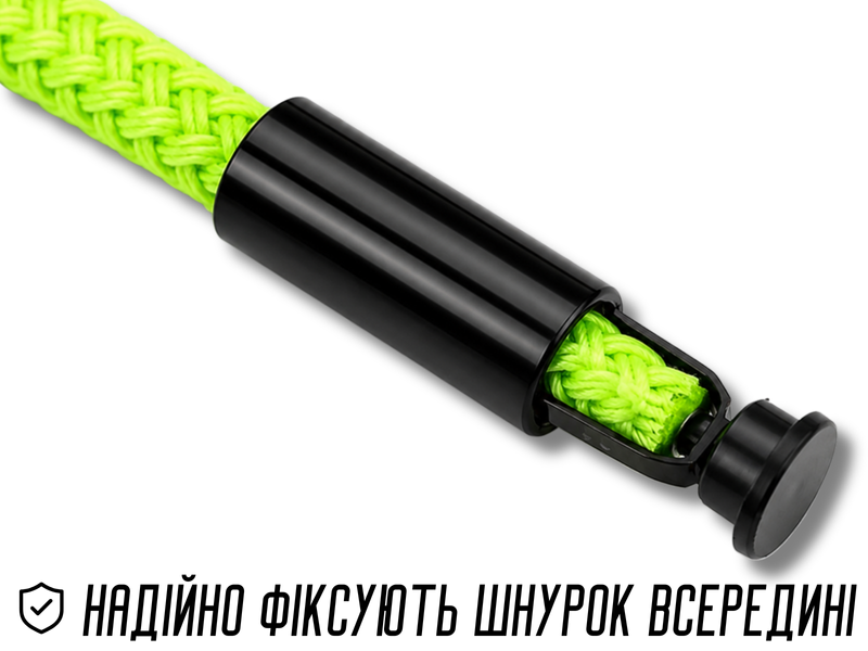 Наконечники для шнурків із фіксатором металеві чорні 2 см х 7 мм 4820001003061 фото