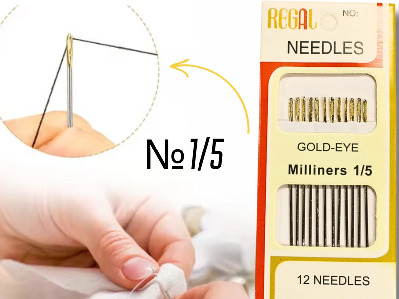 Иголки для ручного шитья с увеличенными ушками GOLD &ndash; EYE Embroidery 1/5/12 игл 4820001002915 фото