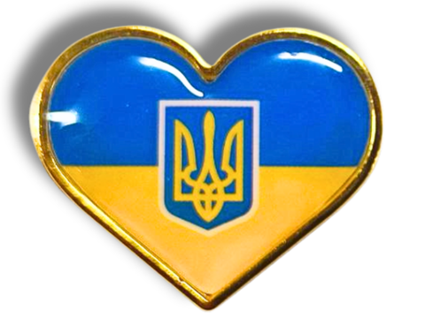 Значок флаг с гербом (сердце) 28х27х10мм 4820001003002 фото