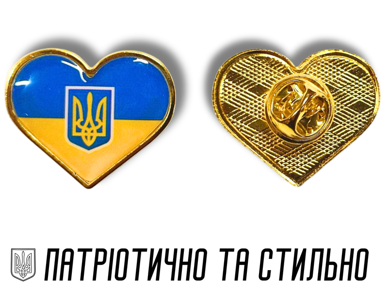 Значок флаг с гербом (сердце) 28х27х10мм 4820001003002 фото