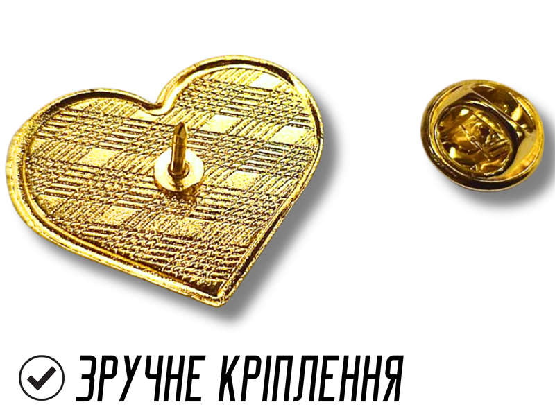Значок флаг с гербом (сердце) 28х27х10мм 4820001003002 фото