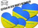 Наклейки Сердце Украина 10х10см/2шт 4820000000935 фото 3