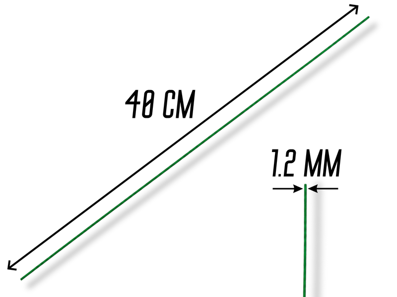 Дріт флористичний D=1.2мм х 40см Зелений 4820001003063 фото