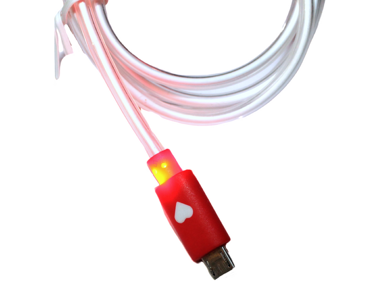 Кабель USB to micro USB с подсветкой наконечников 1м Зеленый 4820000000940 фото