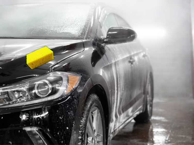 Губка автомобільна поролонова Екстра піна 18х11х7см 4820001002966 фото